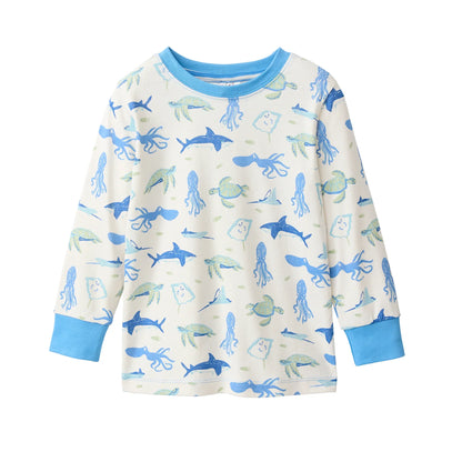 People Wear Organic Schlafanzug mit Sealifeprint GOTS