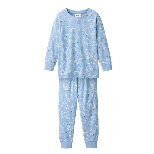 People Wear Organic Schlafanzug mit Elefantenprint GOTS