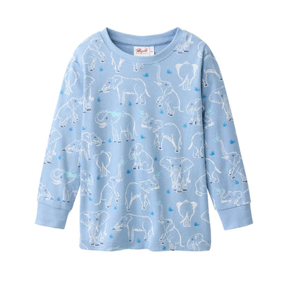 People Wear Organic Schlafanzug mit Elefantenprint GOTS