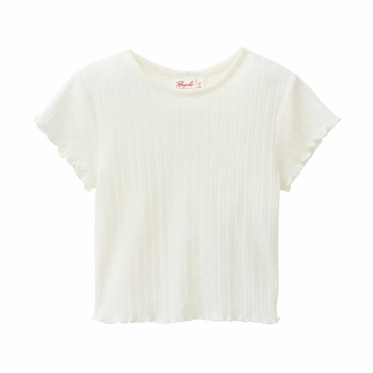 People Wear Organic T-Shirt mit Ajour-Rippe GOTS