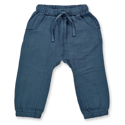 Sense Organics Hose aus Musselin in blaugrau