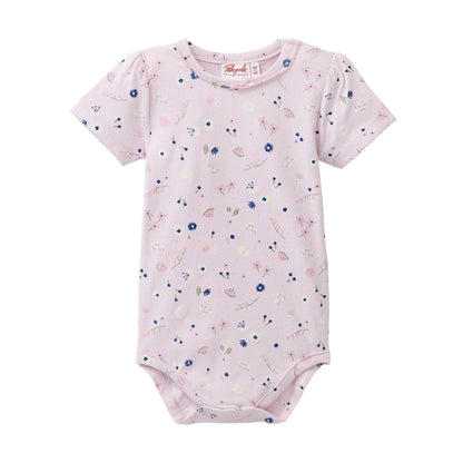 People Wear Organic Body Kurzarm mit Sommerblumenprint GOTS