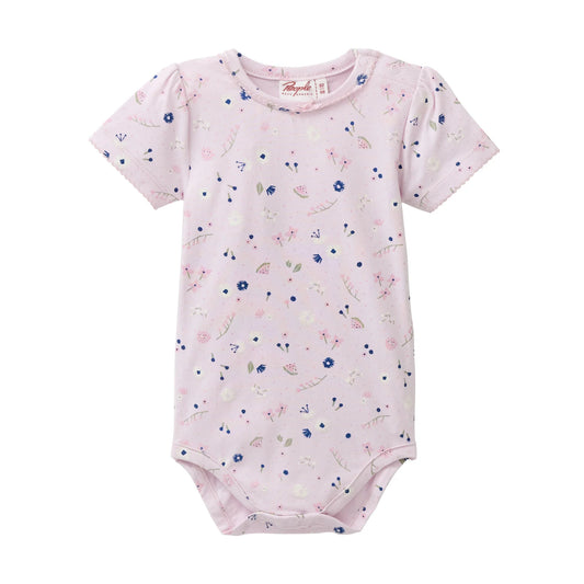 People Wear Organic Body Kurzarm mit Sommerblumenprint GOTS