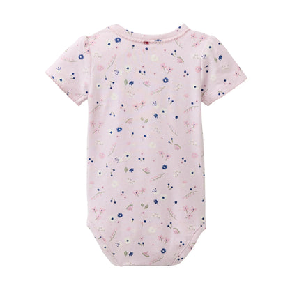 People Wear Organic Body Kurzarm mit Sommerblumenprint GOTS