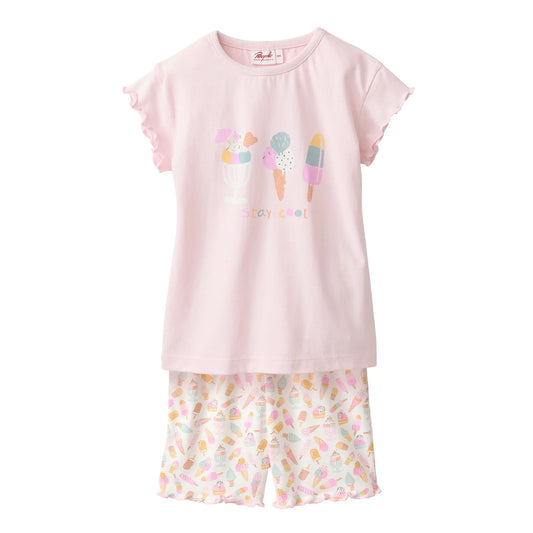 People Wear Organic Schlafanzug kurz mit Eisprint GOTS