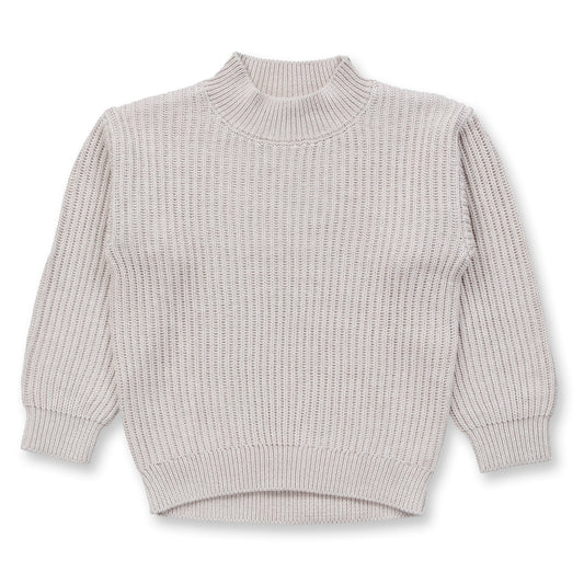 Sense Organics Kinder Strickpullover in creme mélange, Modell MARLEY aus Bio-Baumwolle GOTS