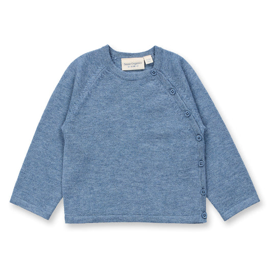 Sense Organics  Baby Merino Wickeljacke in Denim mélange, Modell P. PICASSO