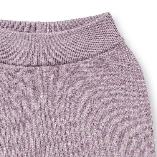 Sense Organics Baby Merino Strickleggins in mauve mélange, Modell PABLO