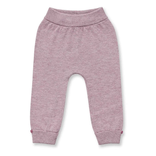 Sense Organics Baby Merino Strickleggins in mauve mélange, Modell PABLO