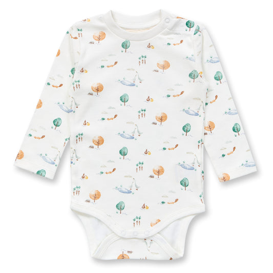 Sense Organics Baby Body mit Landleben-Druck, Modell VARIN, aus Bio-Baumwolle GOTS