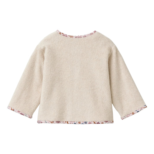 People Wear Organic Fleece Jacke in beige mélange aus Bio-Baumwolle
