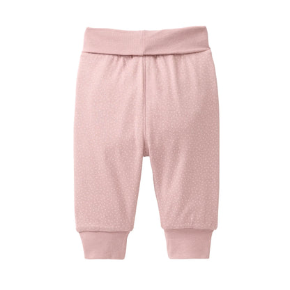 People Wear Organic Wendehose in rosa mit Herbstblütenprint und Punkten aus Bio-Baumwolle GOTS