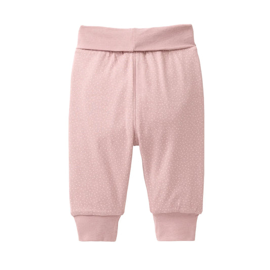 People Wear Organic Wendehose in rosa mit Herbstblütenprint und Punkten aus Bio-Baumwolle GOTS