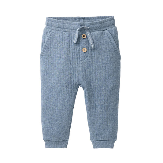 People Wear Organic Sweat Hose in blau mélange aus Bio-Baumwolle GOTS