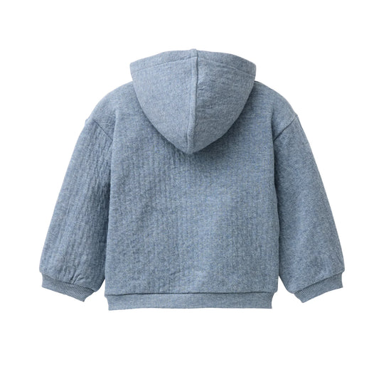 People Wear Organic Sweat Hoodie in blau mélange aus Bio-Baumwolle GOTS