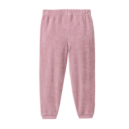 People Wear Organic Nicki Pyjama, rosa, Applikation "Eule", Bio-Baumwolle GOTS