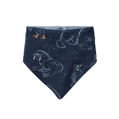 People Wear Organic Dreieckstuch zum Wenden mit Print 'Arktische Tiere' GOTS