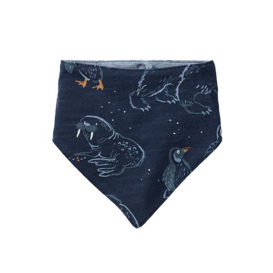 People Wear Organic Dreieckstuch zum Wenden mit Print 'Arktische Tiere' GOTS