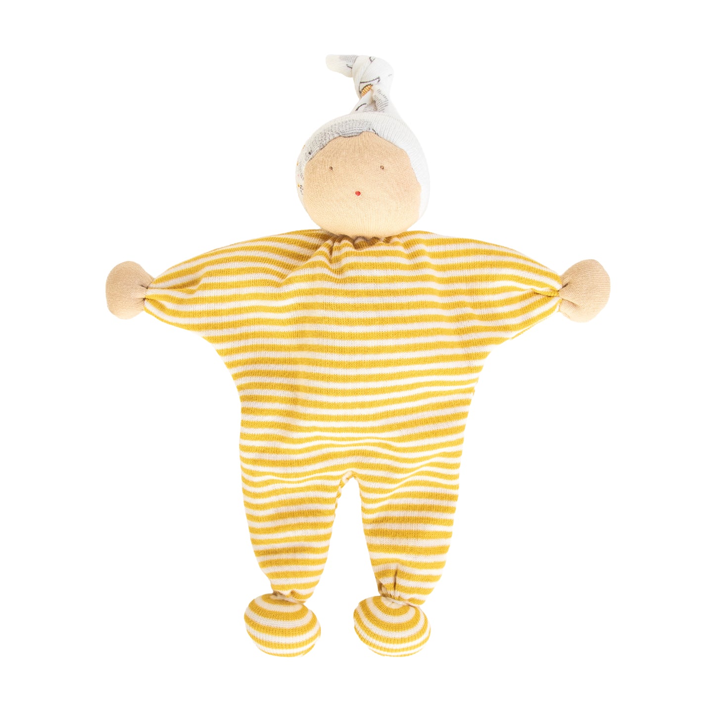 People Wear Organic Schmusepuppe Manderl gelb gestreift GOTS
