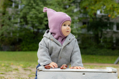 Pickapooh Schlupfmütze Mara aus Wollfleece in alt rosé