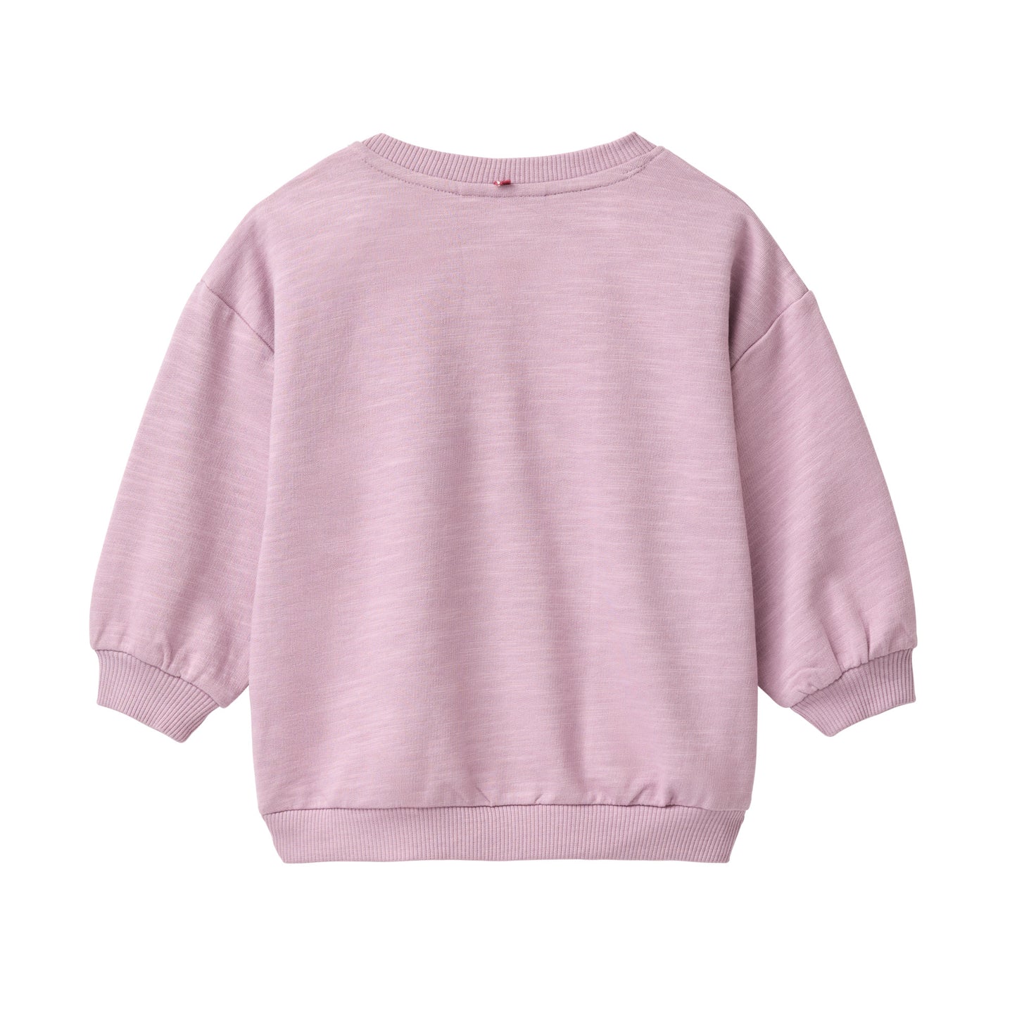 People Wear Organic Sweat Pullover in dunkelmalve mit Applikation "Regenbogen" GOTS