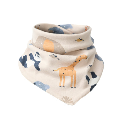 People Wear Organic Halstuch in sand bedruckt mit Zootier-Print GOTS