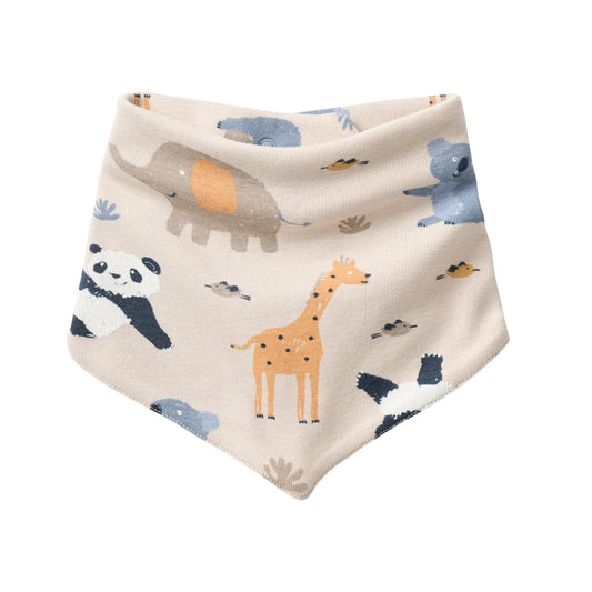 People Wear Organic Halstuch in sand bedruckt mit Zootier-Print GOTS