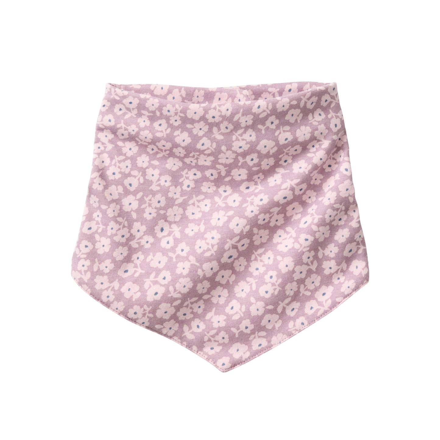 People Wear Organic Halstuch in dunkelmalve bedruckt mit kleinem Veilchen Motiv
