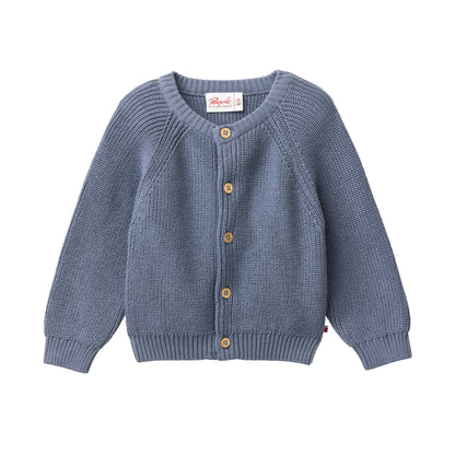 People Wear Organic Strickjacke in ozean uni GOTS