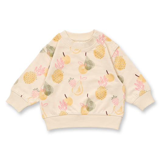 Sense Organics Baby Sweatshirt mit Früchtedruck, Modell SIAM, GOTS