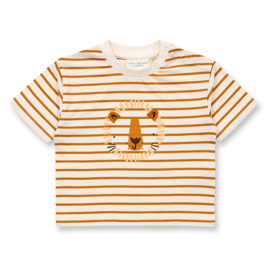 Sense Organics Baby T-Shirt mit Löwenmotiv, Modell ANTON, GOTS