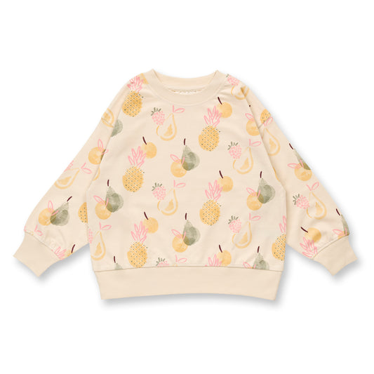 Sense Organics Kinder Sweatshirt mit Früchtedruck, Modell DARI, GOTS