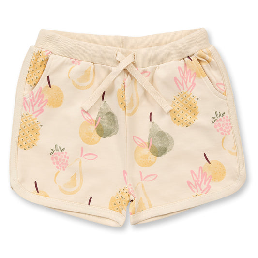 Sense organics Kinder Shorts mit Früchtedruck, Modell MARLEN, GOTS