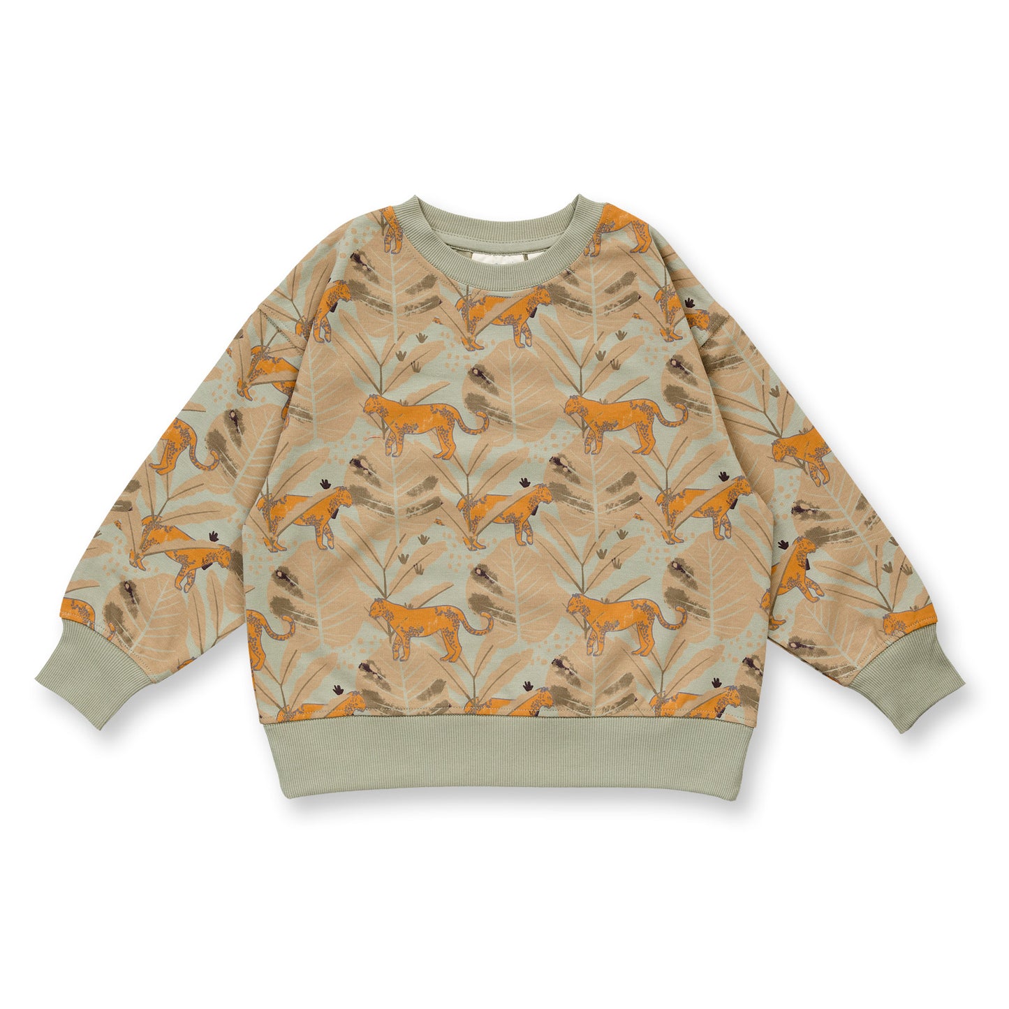 Sense Organics Kinder Sweatshirt mit Dschungeldruck, Modell DARI, GOTS