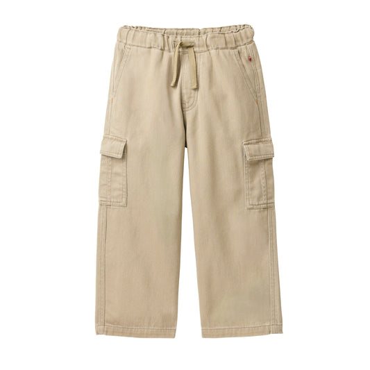 People Wear Organic Twill Cargohose in uni taupe GOTS