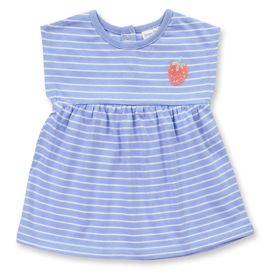 Sense Organics Baby Tunika blau-weiß geringelt, Modell AURORA, GOTS