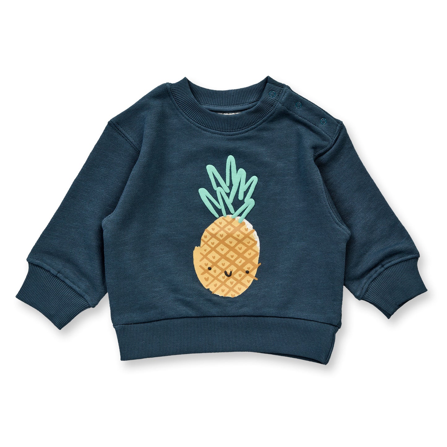 Sense Organics Baby Sweatshirt mit Ananas-Druck, Modell SIAM, GOTS