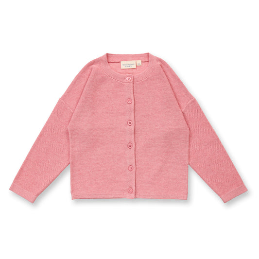 Sense Organics Kinder Strickjacke in pastellrosa, Modell MAKO, GOTS