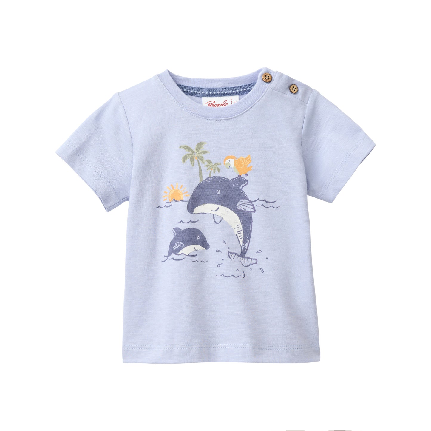 People Wear Organic Kurzarm-Shirt 'Dolphin' GOTS