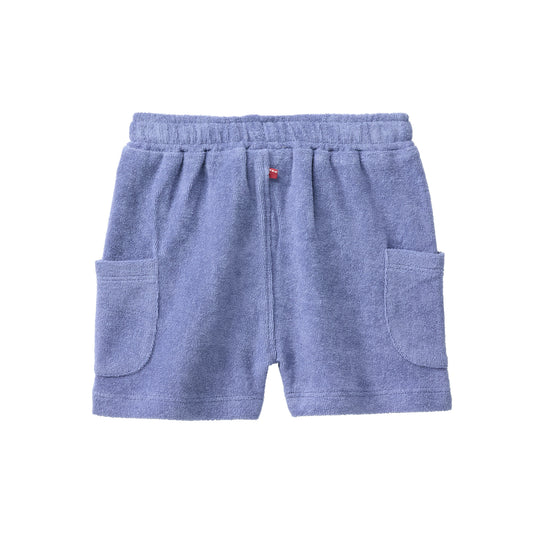 People Wear Organic Frottee-Shorts in taubenblau GOTS