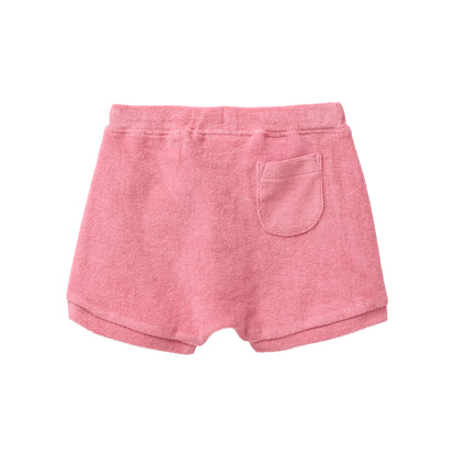 People Wear Organic Frottee-Shorts in Himbeerrot GOTS