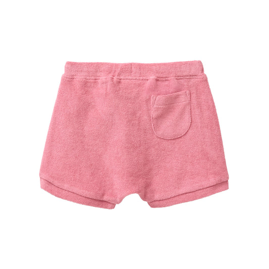 People Wear Organic Frottee-Shorts in Himbeerrot GOTS