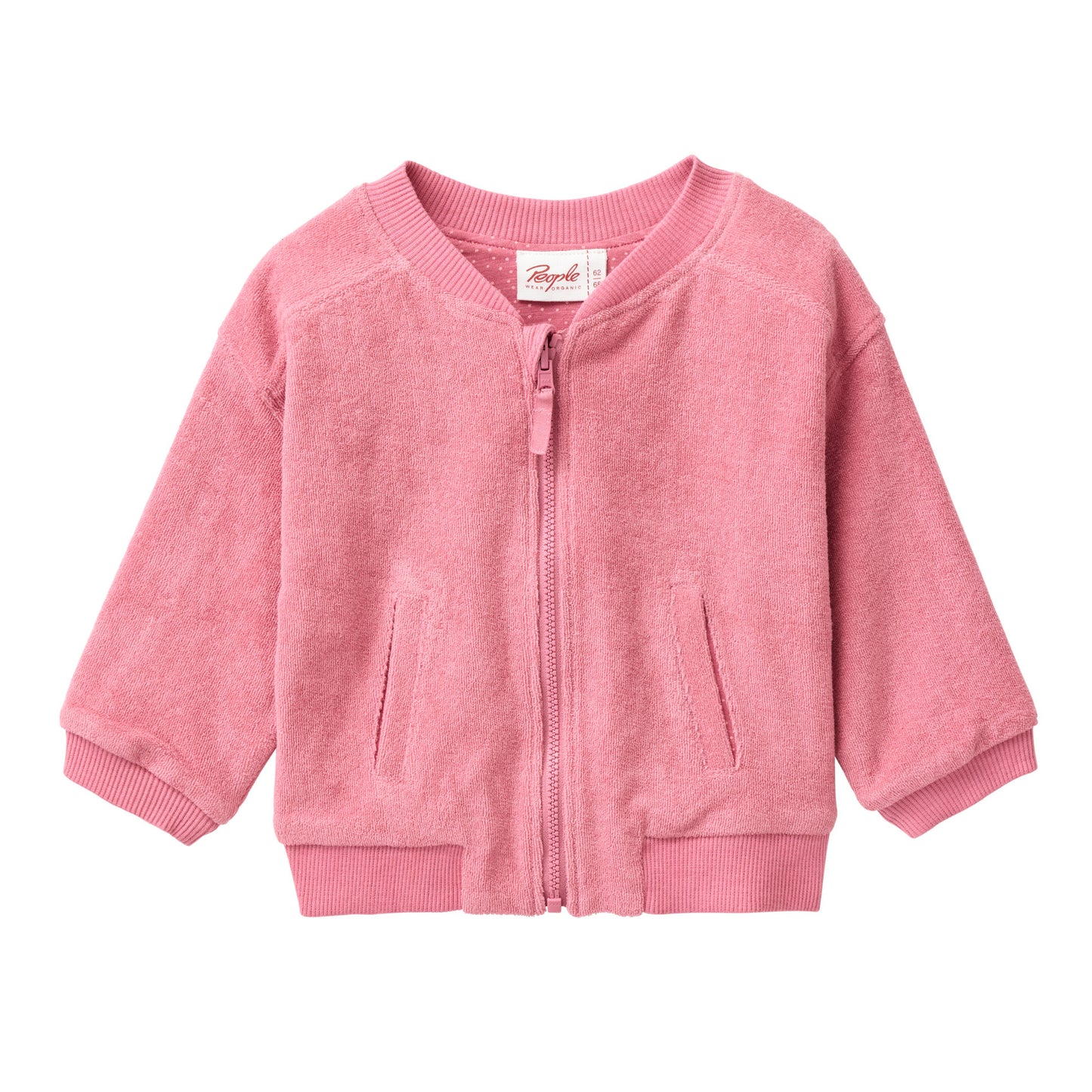 People Wear Organic Wendbare Jacke in himbeerrot GOTS