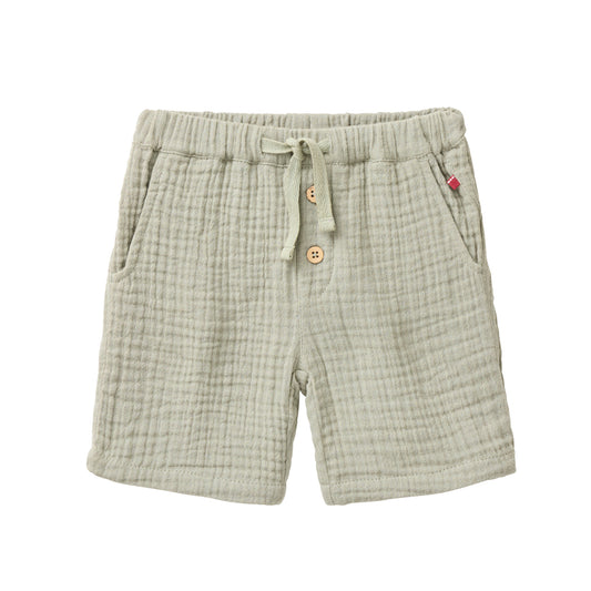 People Wear Organic Musselin-Shorts in khaki GOTS
