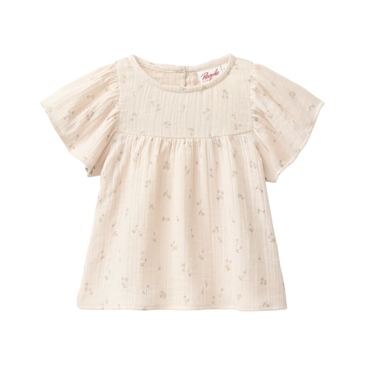 People Wear Organic Musselin-Bluse 'Kleine Kirschen' GOTS
