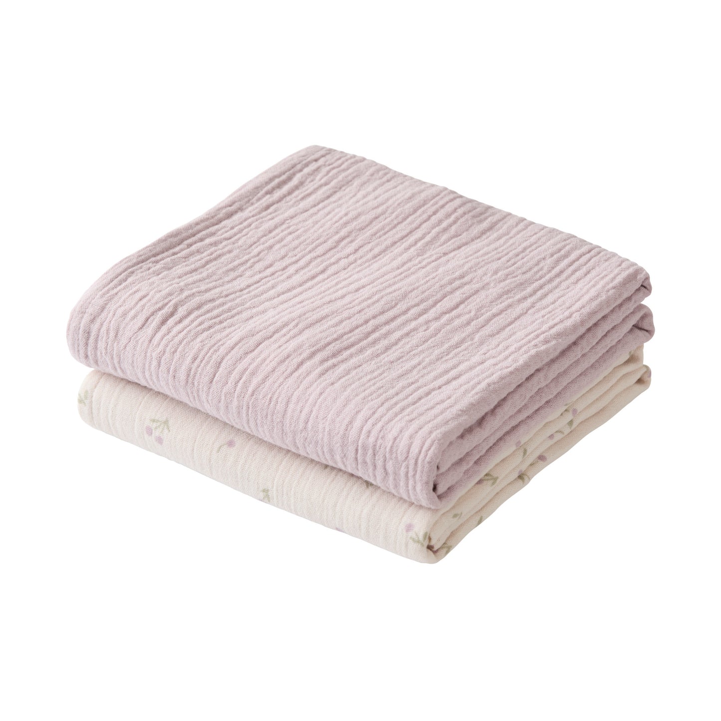 People Wear Organic Mulltuch Violett-Mix GOTS - 2er Pack