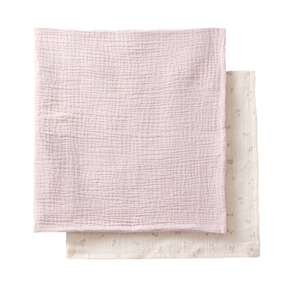 People Wear Organic Mulltuch Violett-Mix GOTS - 2er Pack