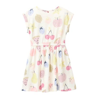 People Wear Organic Kurzarm Kleid "große Früchte" GOTS