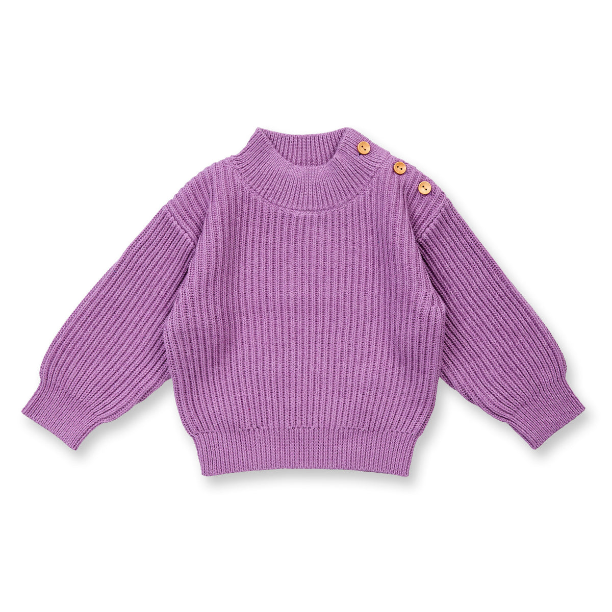 Sense Organics Baby Strickpullover in Flieder Melange, Modell VARUNY, GOTS