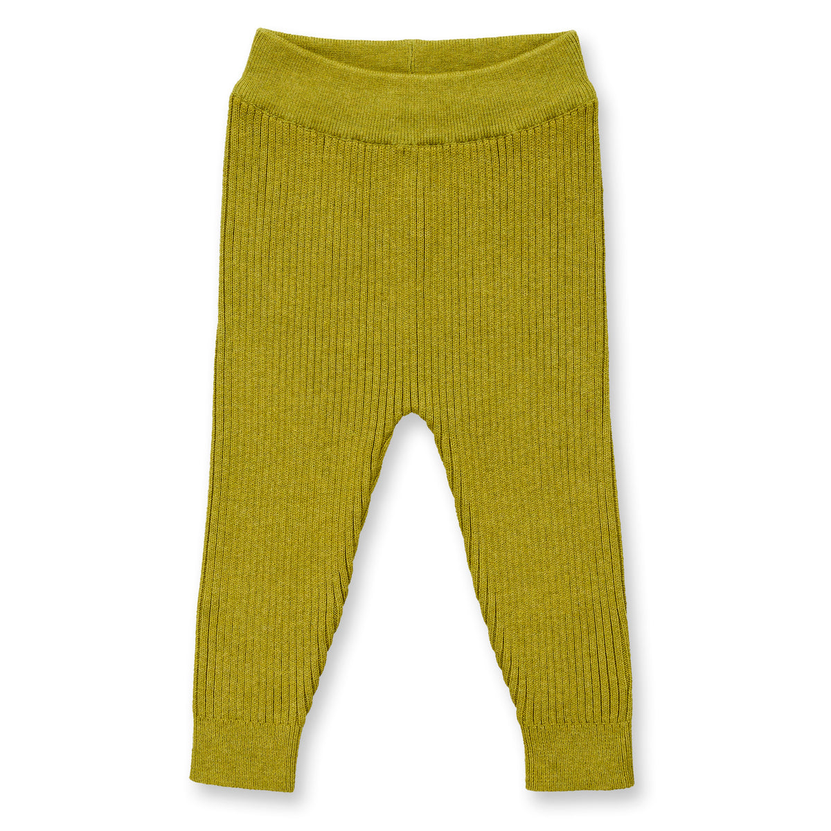 Sense Organics Babyleggings aus Strick in Grünteegrün Melange, Modell YUMA, GOTS